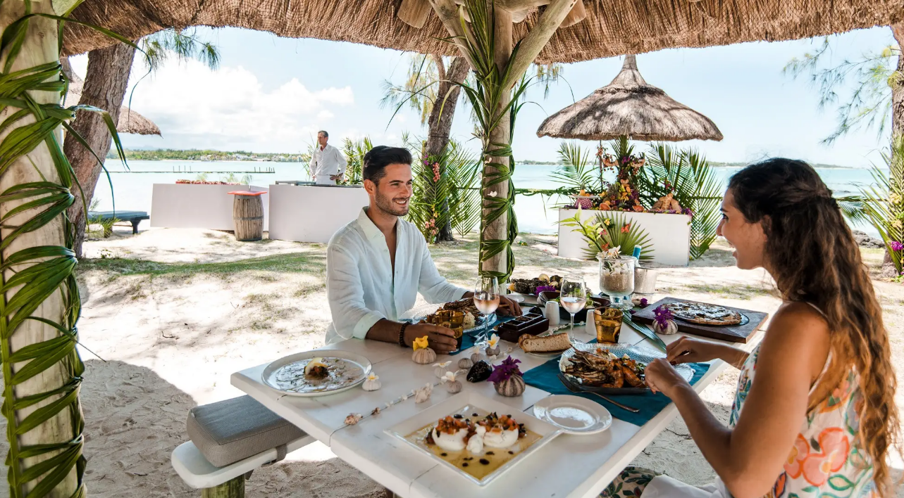 Luxury beachfront dining experience